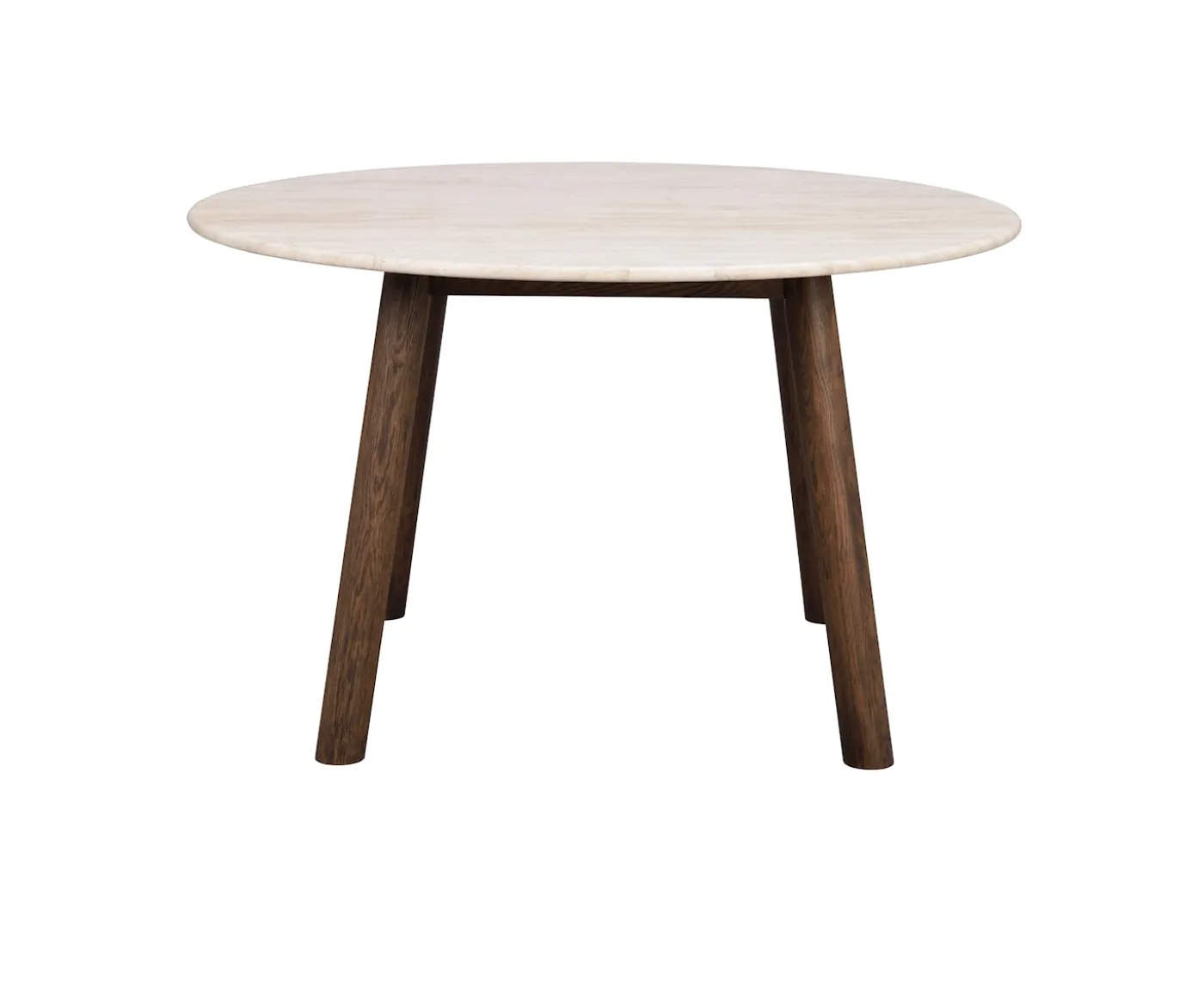 Rowico Home Taransay Matbord Beige Travertin/Brun Ek Ø125