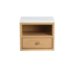 Rowico Home Whitmore Sängbord/Väggskåp Ek/Vit Marmor