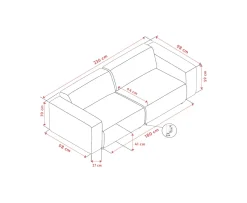 Rowico Home Willard 3-sits Soffa Beige