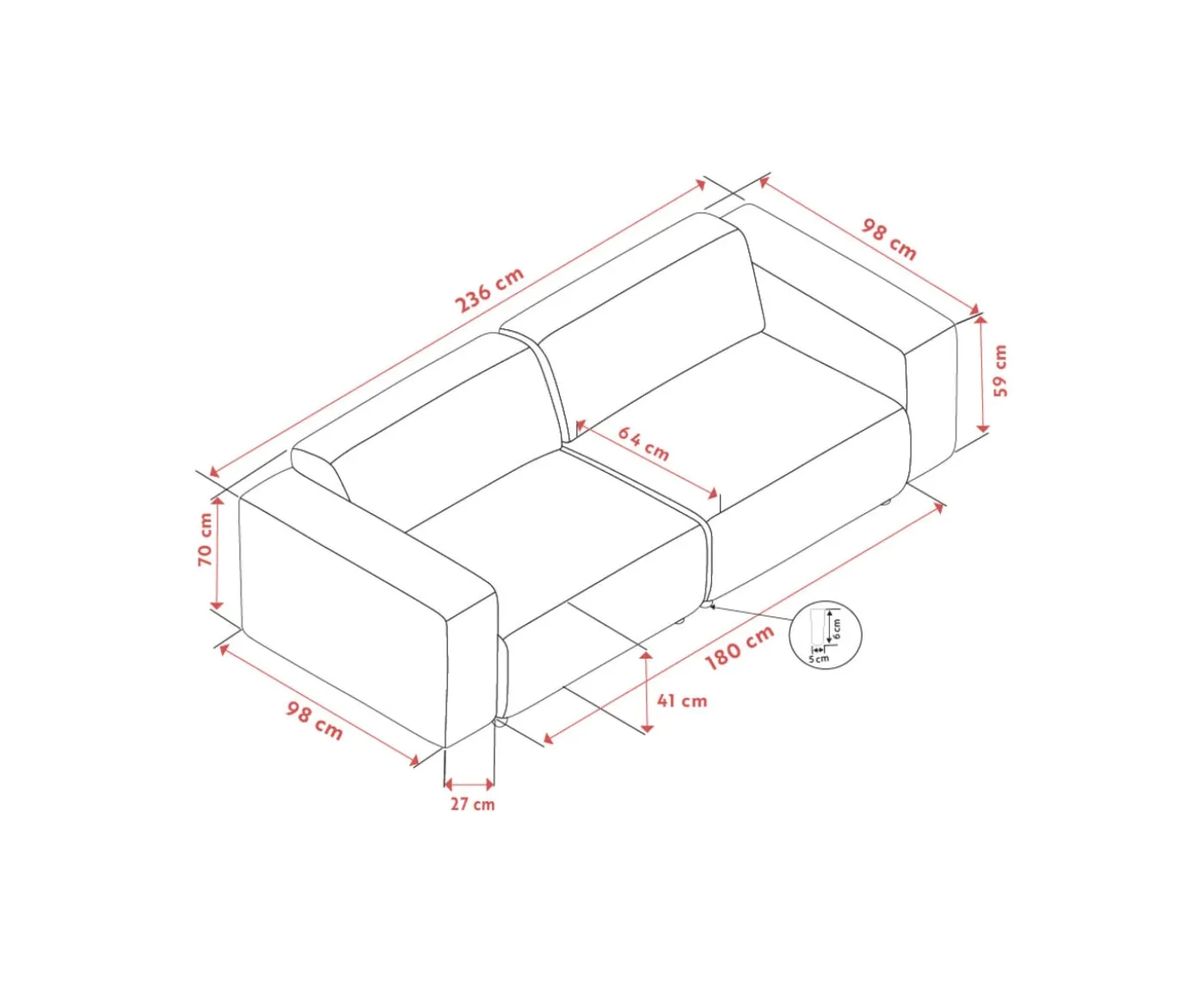 Rowico Home Willard 3-sits Soffa Beige