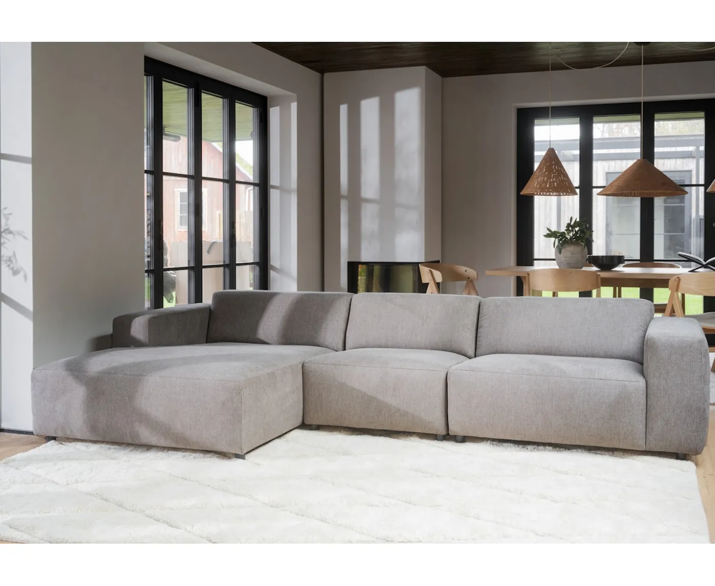 Rowico Home Willard 4-sits Soffa Schäslong Vänster Beige