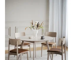 Rowico Home Wolcott Matstol Vitpigmenterad/Läder