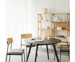 Rowico Home Yumi Matbord Svartbetsad Ø115
