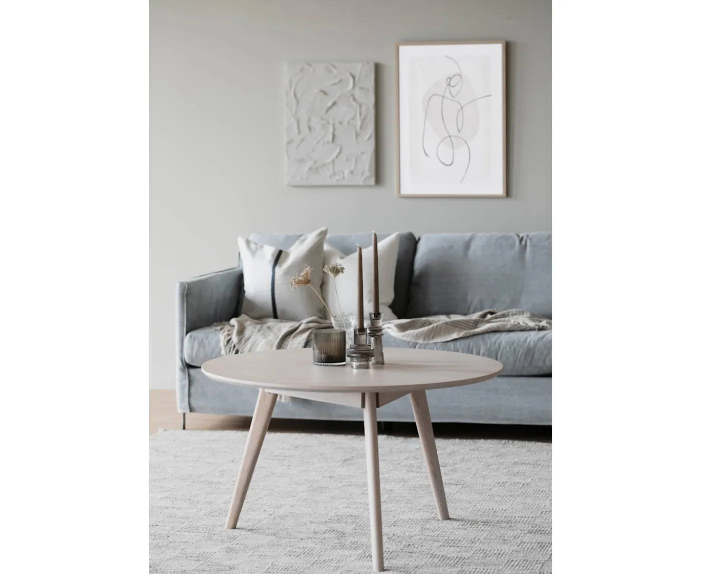 Rowico Home Yumi Soffbord Vitpigmenterad Ø90