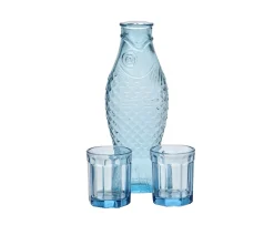 Serax Fish&Fish Karaff med 2 Glas Blue