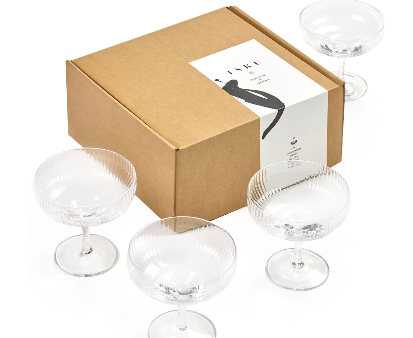 Serax Inku Coupeglas Transparent 4-pack