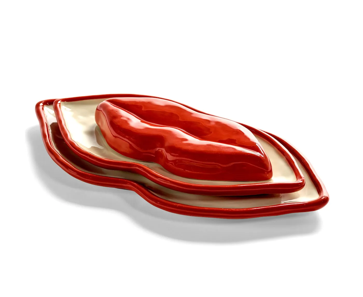 Serax Les Objets Mouleversants Skål White/Red