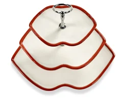 Serax Les Objets Mouleversants Tårtfat White/Red