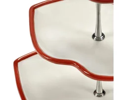 Serax Les Objets Mouleversants Tårtfat White/Red