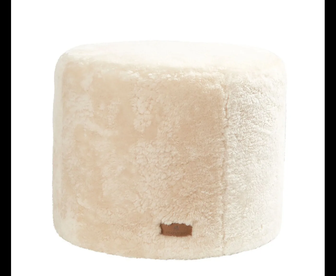 Shepherd Frida Sittpuff Fårskinn Creme Ø50