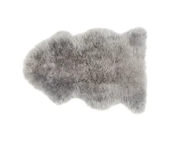 Shepherd Linn Långhårigt Fårskinn Grå 100x60