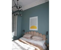 Sleepo Collection Art Sänggavel Sammet Beige 180cm