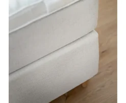 Sleepo Collection Dream Kontinentalsäng Sand 180 Fast/Fast Rundat Träben Ek 13cm