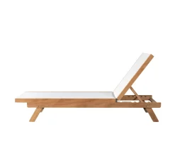 Sleepo Collection Soleil Outdoor Solsäng Teak/Vit