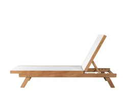 Sleepo Collection Soleil Outdoor Solsäng Teak/Vit