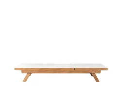 Sleepo Collection Soleil Outdoor Solsäng Teak/Vit