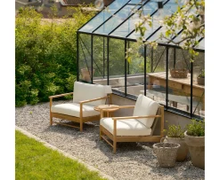 Sleepo Collection Soleil Outdoor Loungestol Teak/Vit