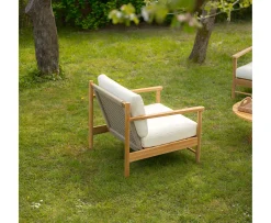Sleepo Collection Soleil Outdoor Loungestol Teak/Vit