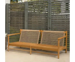Sleepo Collection Soleil Outdoor Loungesoffa Teak/Vit 185cm