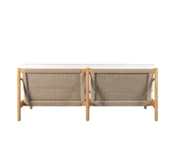 Sleepo Collection Soleil Outdoor Loungesoffa Teak/Vit 185cm
