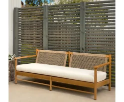 Sleepo Collection Soleil Outdoor Loungesoffa Teak/Vit 185cm