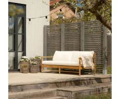Sleepo Collection Soleil Outdoor Loungesoffa Teak/Vit 185cm