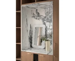 Sleepo Collection Wave Spegel Matt Vit 80x50
