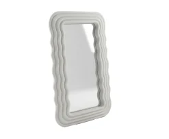 Sleepo Collection Wave Spegel Matt Vit 80x50