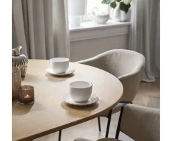 Sleepo Collection Adele Matbord Vitpigmenterad Ek Ø130+50