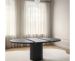 Sleepo Collection Bauer Matbord Svartbetsad Ek Ø130+50