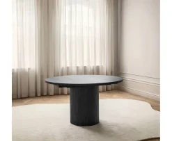 Sleepo Collection Bauer Matbord Svartbetsad Ek Ø130+50
