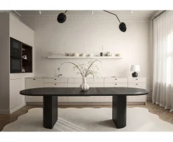 Sleepo Collection Bauer Matbord Svartbetsad Ek 250+50