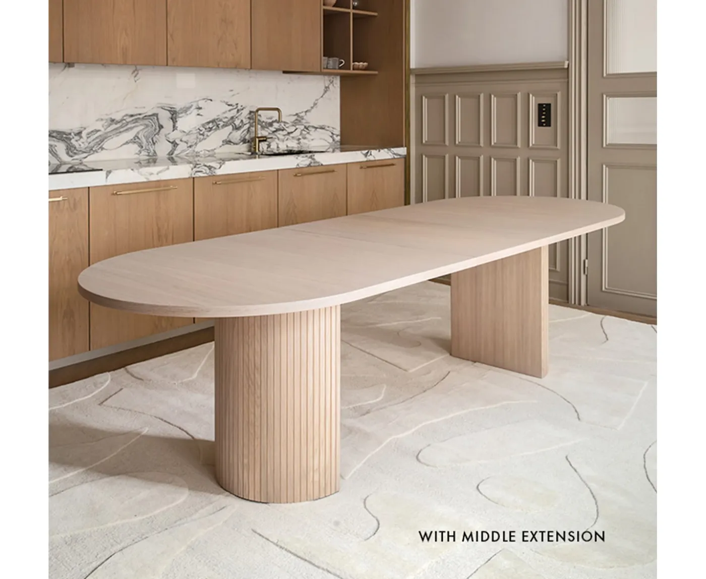 Sleepo Collection Bauer Matbord Vitoljad Ek 250+50