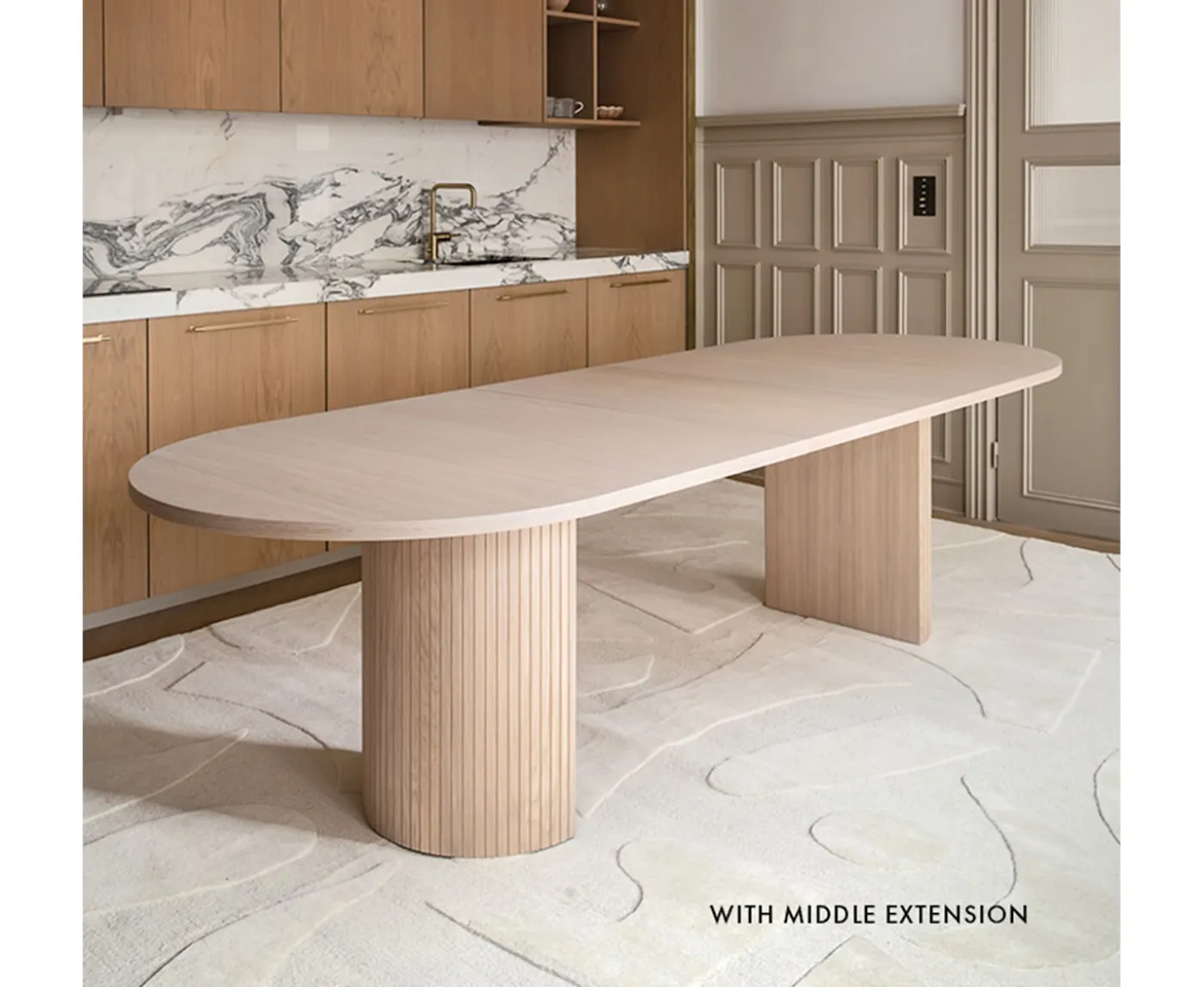 Sleepo Collection Bauer Matbord Vitoljad Ek 250+50+50