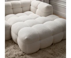 Sleepo Collection Billie Divansoffa Höger Creme Teddy 292cm