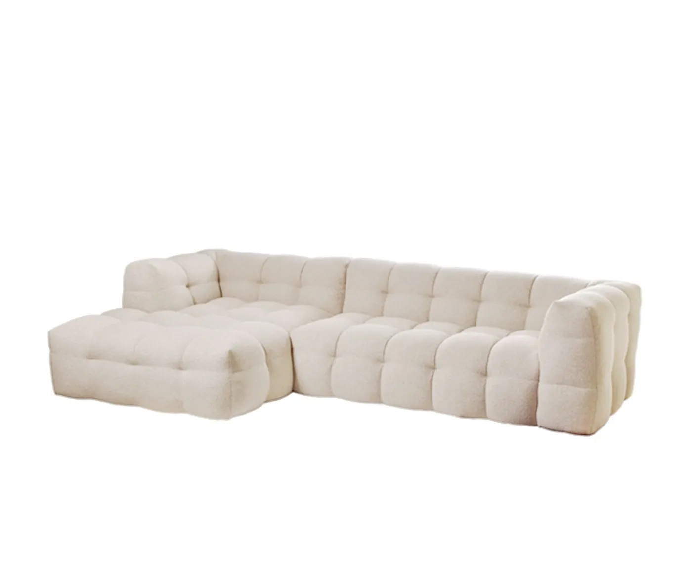 Sleepo Collection Billie Divansoffa Vänster Beige Bouclé 292cm
