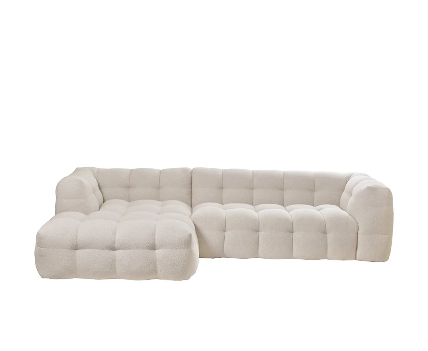 Sleepo Collection Billie Divansoffa Vänster Beige Bouclé 292cm
