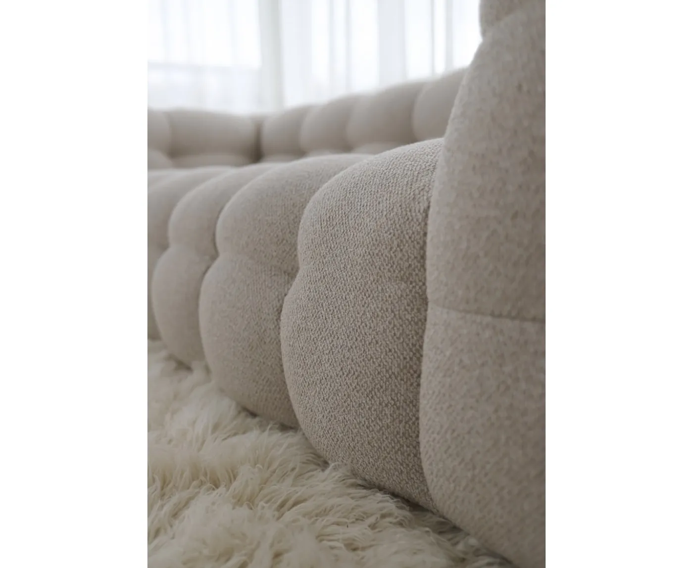 Sleepo Collection Billie Divansoffa Vänster Beige Bouclé 292cm