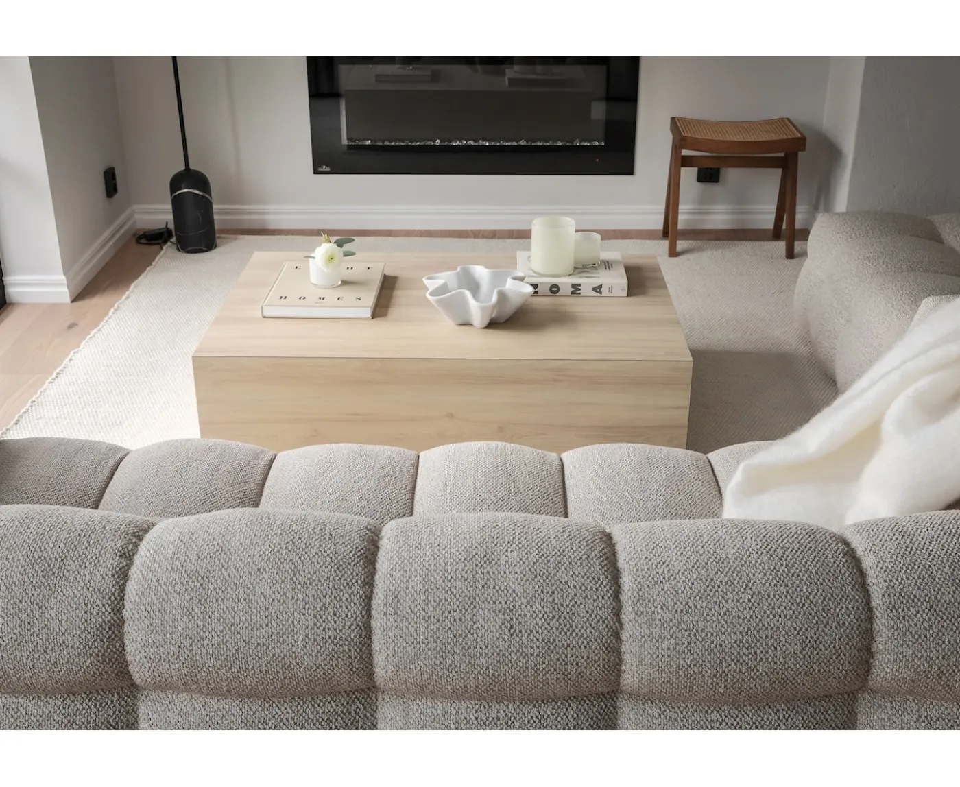 Sleepo Collection Billie Divansoffa Vänster Beige Bouclé 292cm