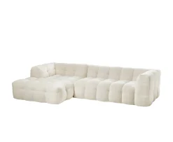 Sleepo Collection Billie Divansoffa Vänster Creme Teddy 292cm