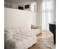 Sleepo Collection Billie Divansoffa Vänster Creme Teddy 292cm