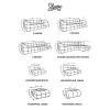 Sleepo Collection Billie Loungestol Nature 120cm