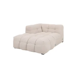 Sleepo Collection Billie Schäslongmodul Vänster Armstöd Beige Bouclé 118cm
