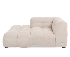 Sleepo Collection Billie Schäslongmodul Vänster Armstöd Beige Bouclé 118cm