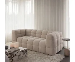 Sleepo Collection Billie 2-sits Soffa Beige Bouclé 208cm