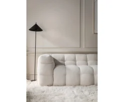 Sleepo Collection Billie 2-sits Soffa Creme Teddy 208cm
