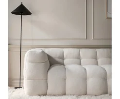 Sleepo Collection Billie 3-sits Soffa Creme Teddy 236cm