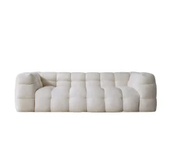 Sleepo Collection Billie 3-sits Soffa Creme Teddy 236cm