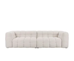 Sleepo Collection Billie 4-sits Soffa Creme Teddy 282cm