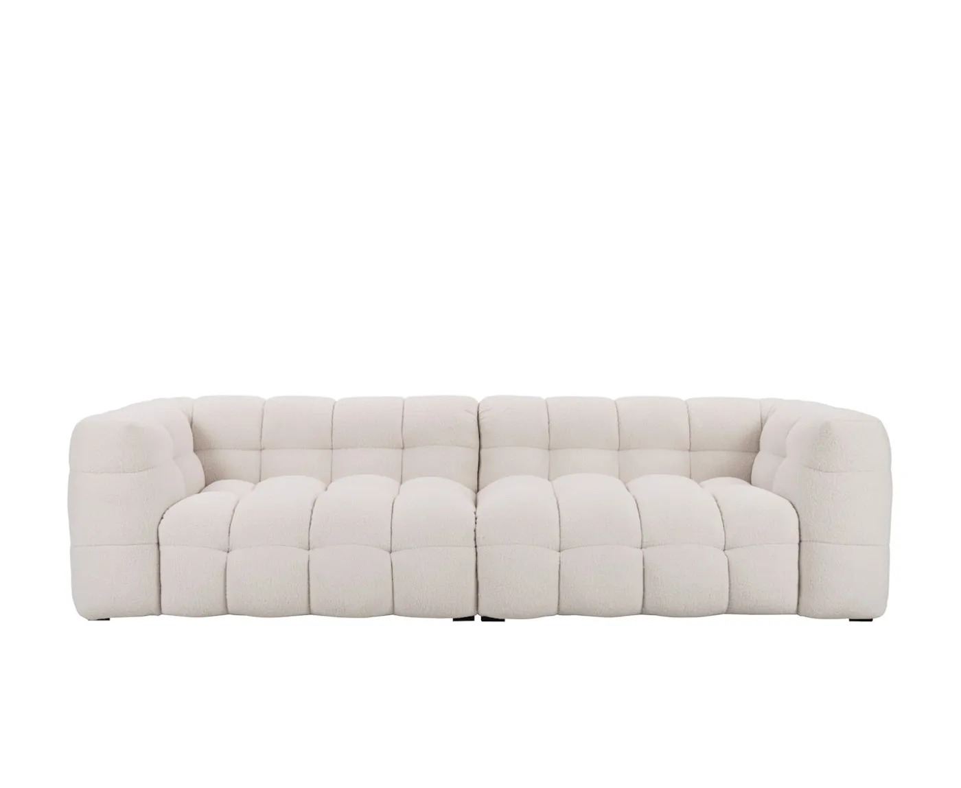 Sleepo Collection Billie 4-sits Soffa Creme Teddy 282cm